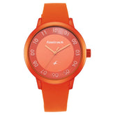 Fastrack, Women's  Watch Analog, Orange Dial Orange Silicone Strap , 68025AP03